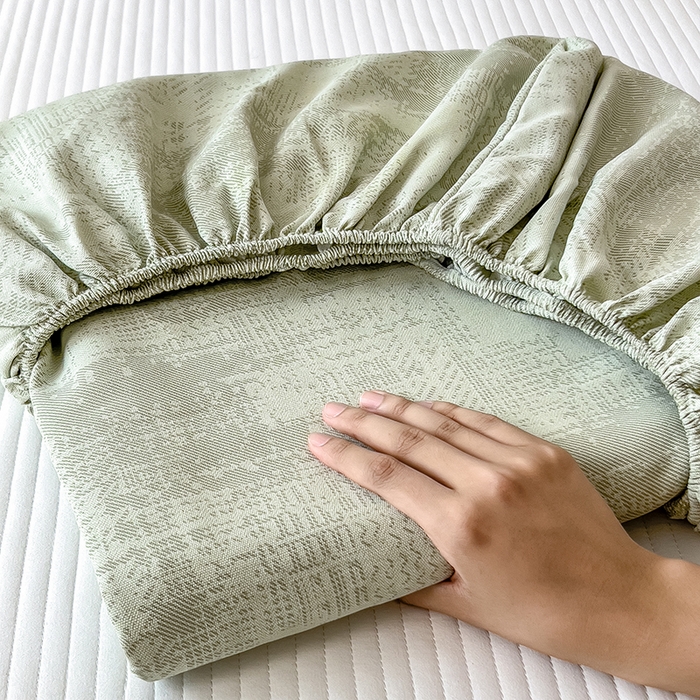 91家纺网 家纺一手货源 找家纺 芃成家纺 2026新款老粗布单床笠 凡克-绿