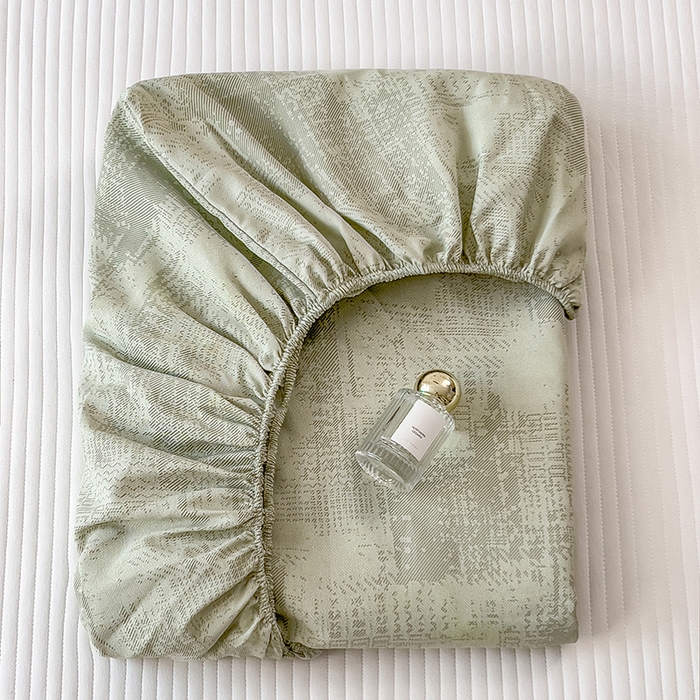 91家纺网 家纺一手货源 找家纺 芃成家纺 2026新款老粗布单床笠 凡克-绿