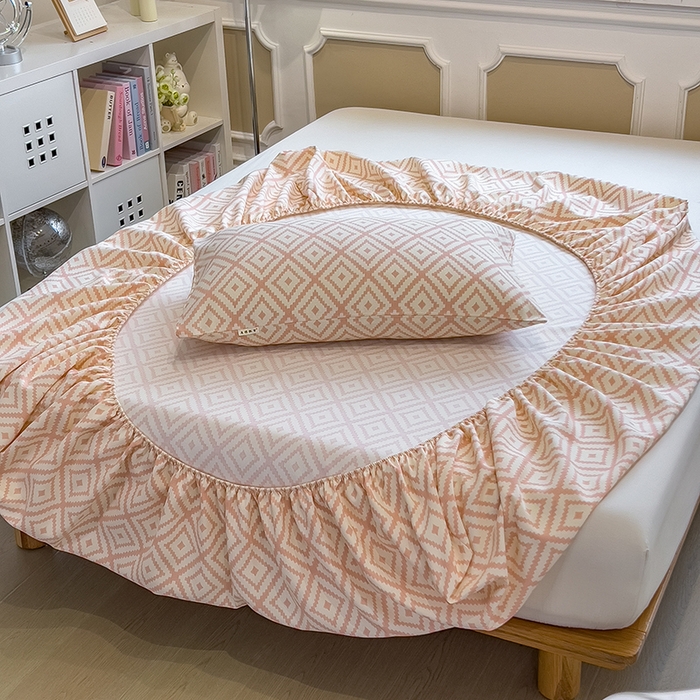 91家纺网 家纺一手货源 找家纺 芃成家纺 2026新款老粗布单床笠 回忆