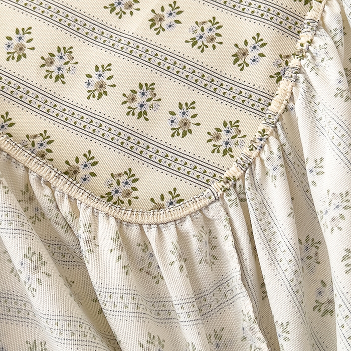 91家纺网 家纺一手货源 找家纺 芃成家纺 2026新款老粗布单床笠 蓝色碎花