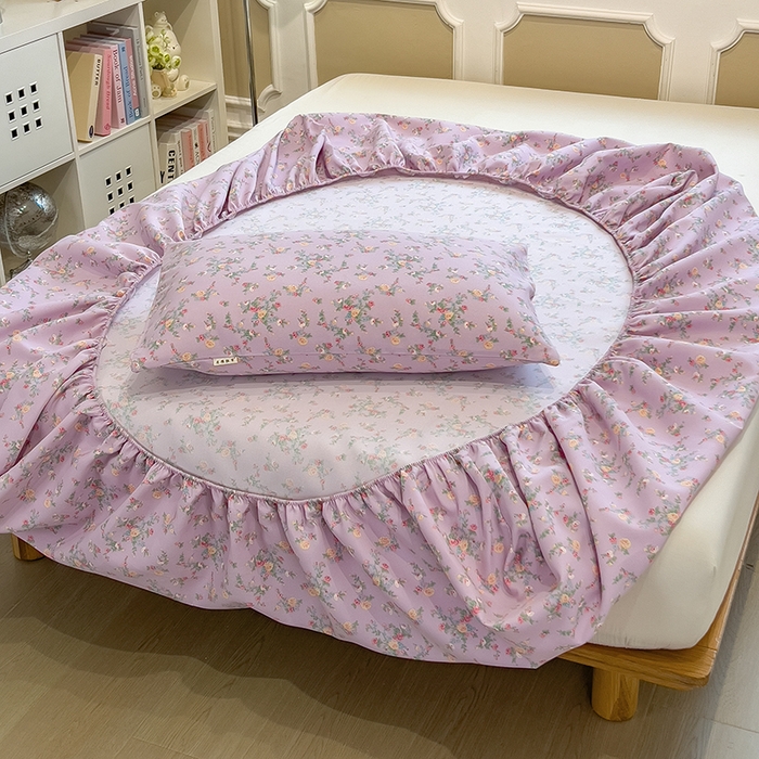 91家纺网 家纺一手货源 找家纺 芃成家纺 2026新款老粗布单床笠 罗蔓