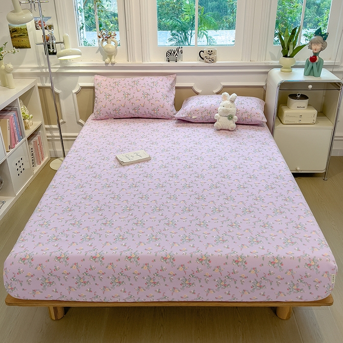 91家纺网 家纺一手货源 找家纺 芃成家纺 2026新款老粗布单床笠 罗蔓