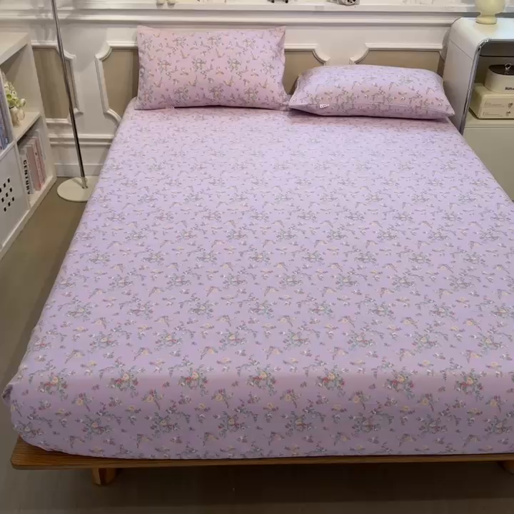 91家纺网 家纺一手货源 找家纺 芃成家纺 2026新款老粗布单床笠 罗蔓