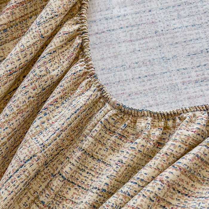 91家纺网 家纺一手货源 找家纺 芃成家纺 2026新款老粗布单床笠 明沙