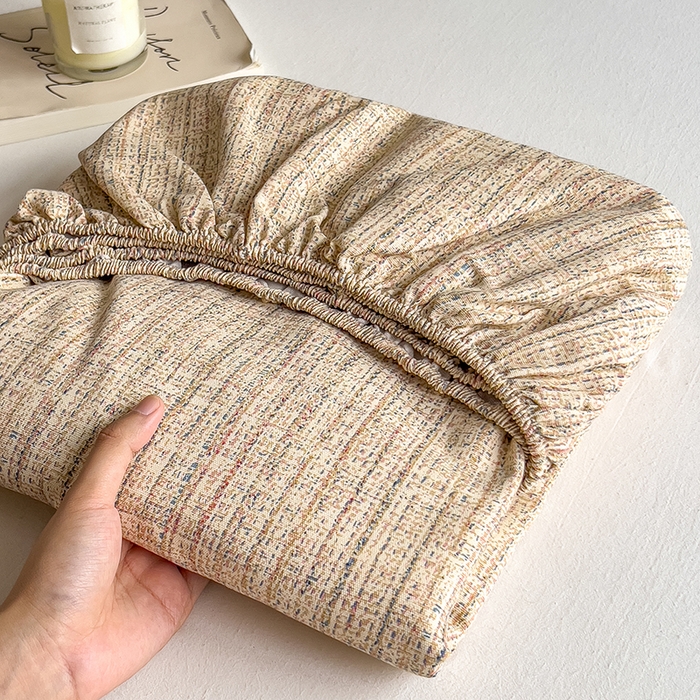 91家纺网 家纺一手货源 找家纺 芃成家纺 2026新款老粗布单床笠 明沙