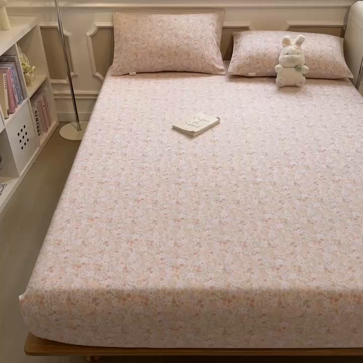 91家纺网 家纺一手货源 找家纺 芃成家纺 2026新款老粗布单床笠 西西里