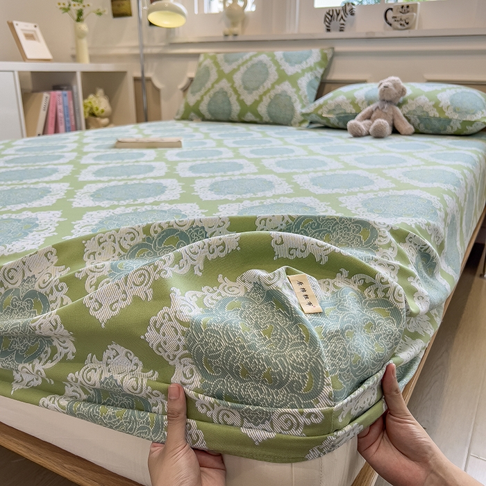 91家纺网 家纺一手货源 找家纺 芃成家纺 2026新款老粗布单床笠 夏洛特