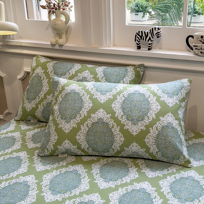 91家纺网 家纺一手货源 找家纺 芃成家纺 2026新款老粗布单床笠 夏洛特