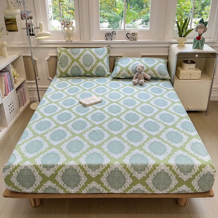 91家纺网 家纺一手货源 找家纺 芃成家纺 2026新款老粗布单床笠 夏洛特