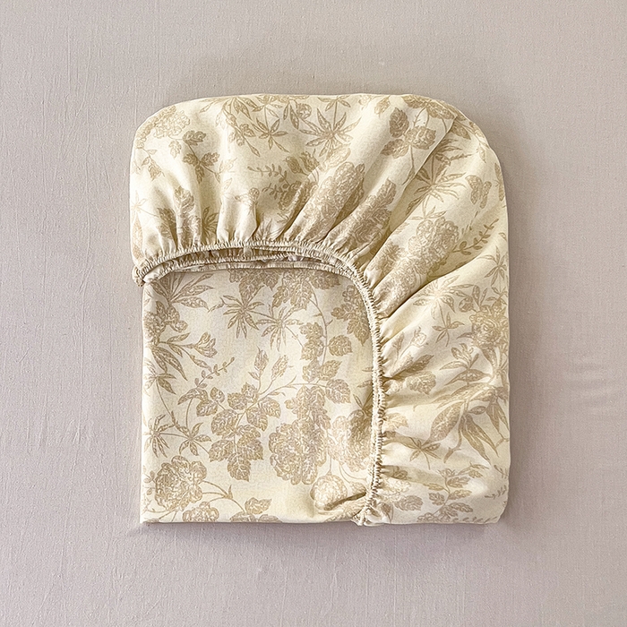 91家纺网 家纺一手货源 找家纺 芃成家纺 2026新款老粗布单床笠 叶花洲