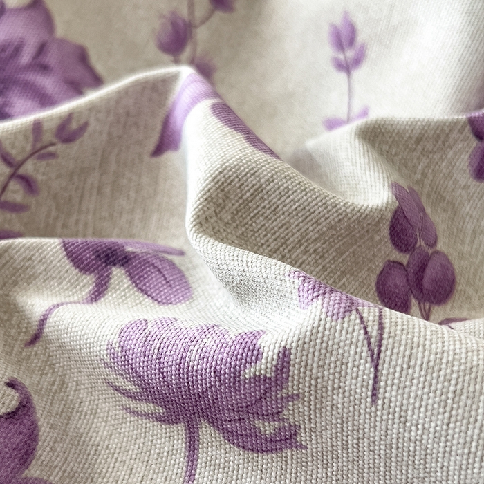 91家纺网 家纺一手货源 找家纺 芃成家纺 2026新款老粗布单床笠 紫藤花