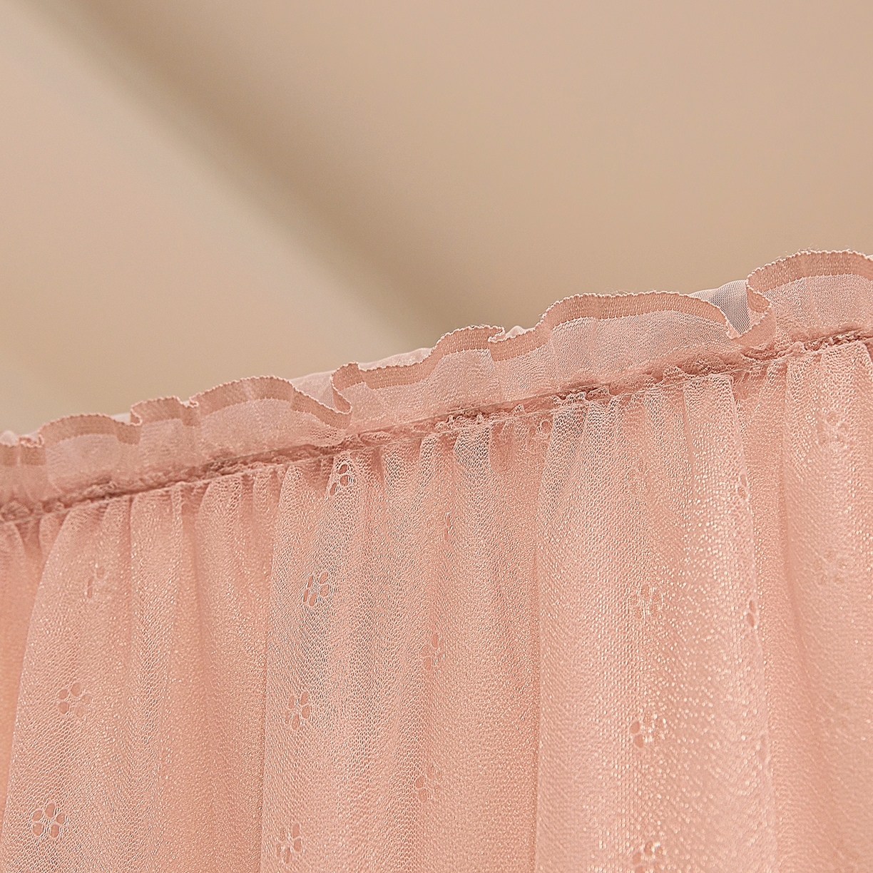 91家纺网 家纺一手货源 找家纺 海虹蚊帐 2026新款2603款三开门一体防尘顶落地蚊帐 玉色