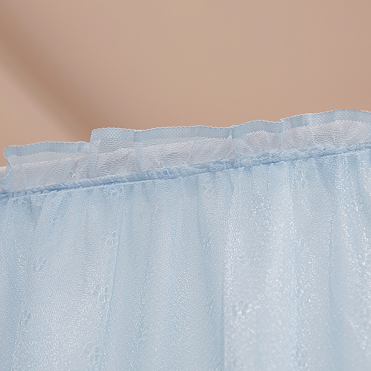 91家纺网 家纺一手货源 找家纺 海虹蚊帐 2026新款2603款三开门一体防尘顶落地蚊帐 浅蓝