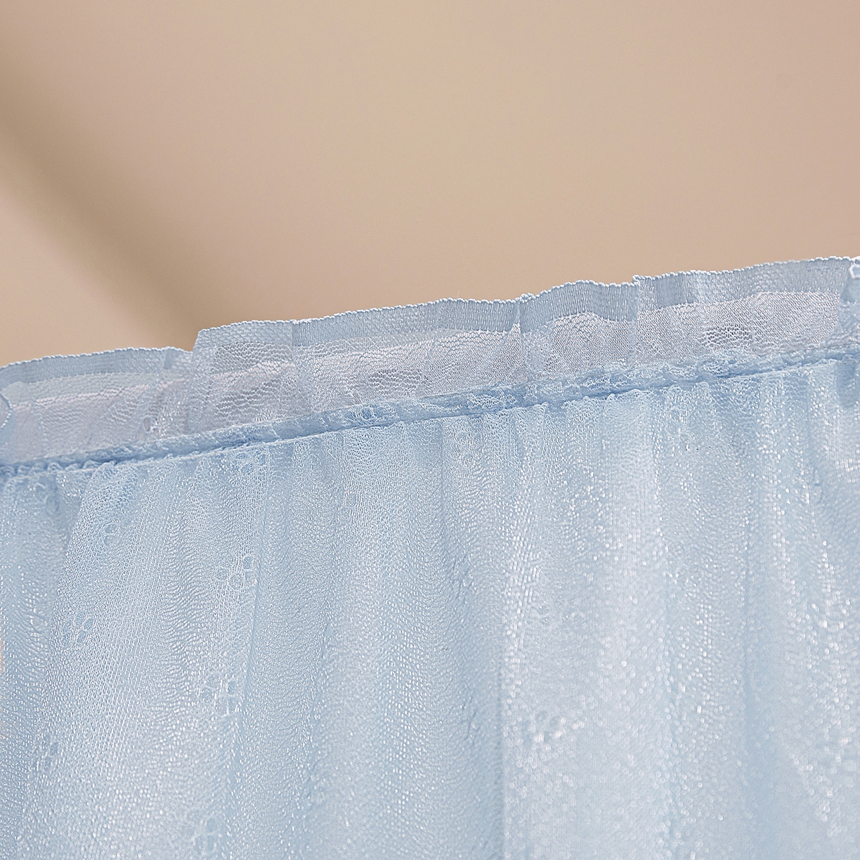 91家纺网 家纺一手货源 找家纺 海虹蚊帐 2026新款2603款三开门一体防尘顶落地蚊帐 白色