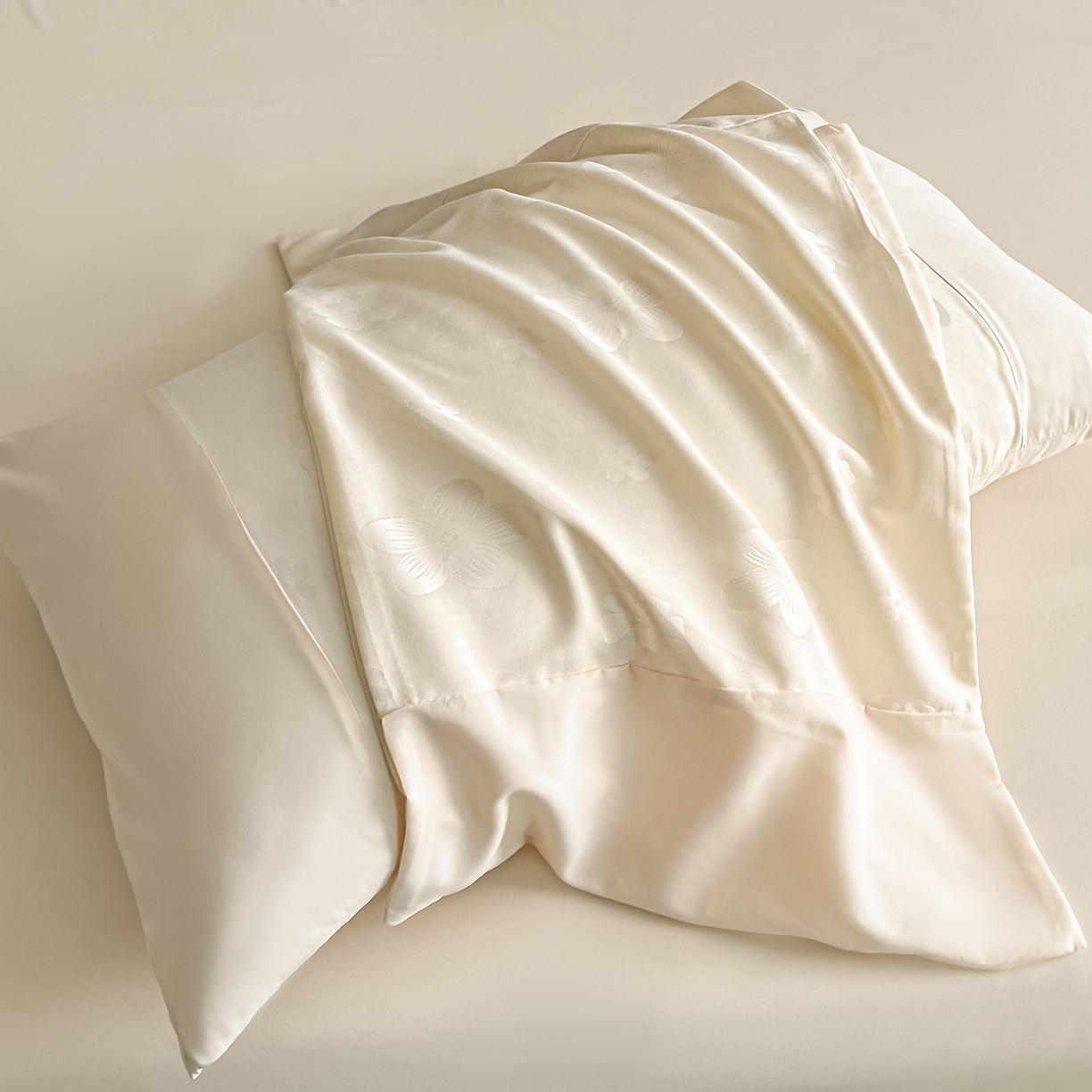 91家纺网 家纺一手货源 找家纺 （总）你好美丽 2026新款柔软水洗棉立体浮雕提花四件套-繁花系列