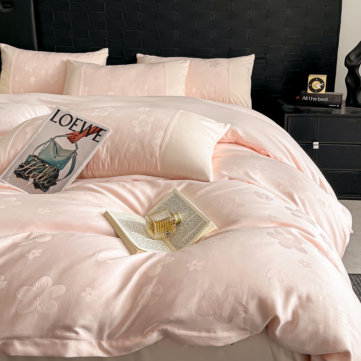 91家纺网 家纺一手货源 找家纺 你好美丽 2026新款柔软水洗棉立体浮雕提花四件套-繁花系列 繁花玉