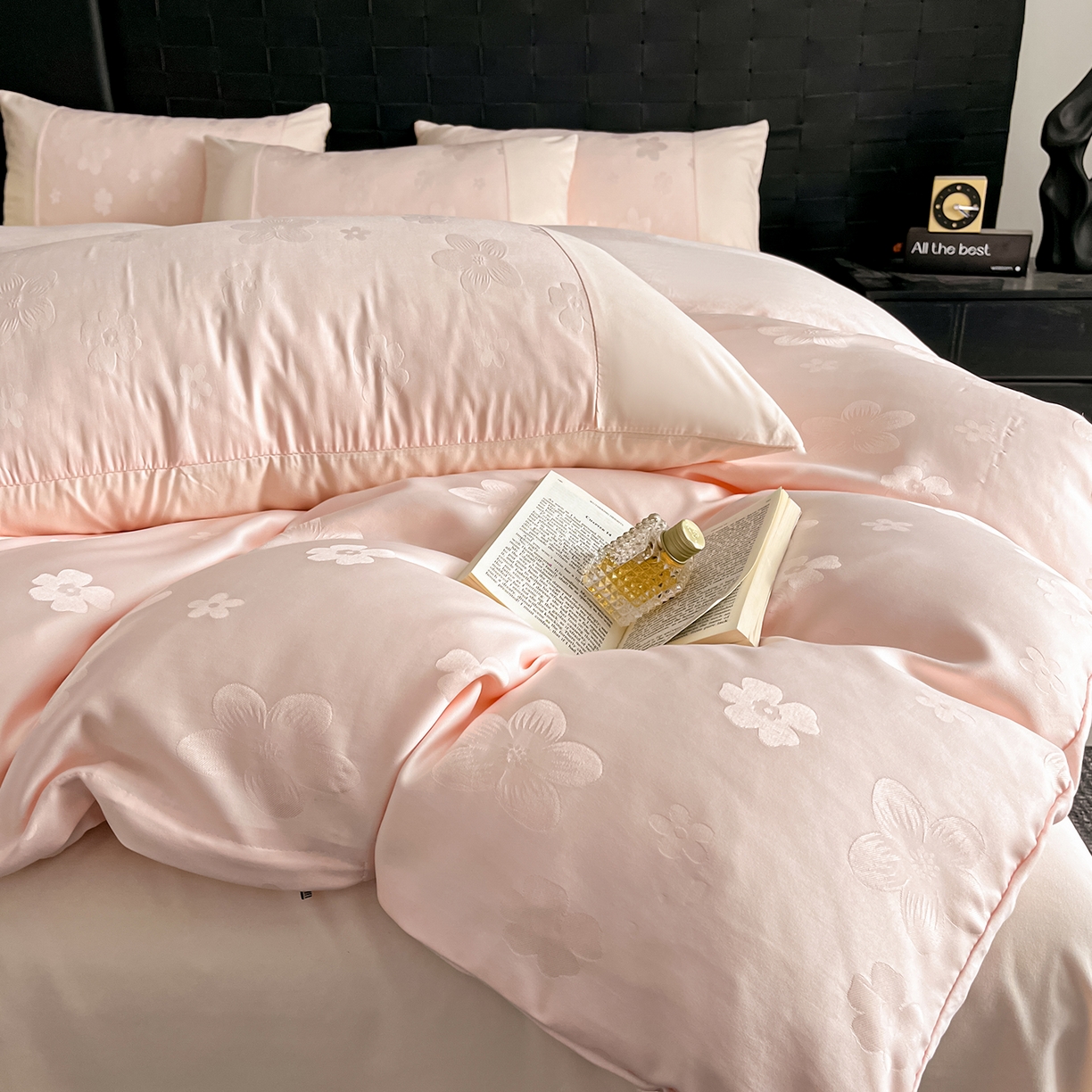 你好美丽 2026新款柔软水洗棉立体浮雕提花四件套-繁花系列 繁花玉