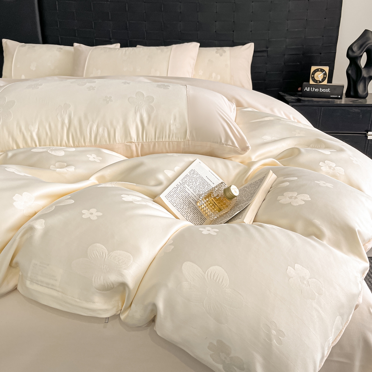 91家纺网 家纺一手货源 找家纺 （总）你好美丽 2026新款柔软水洗棉立体浮雕提花四件套-繁花系列