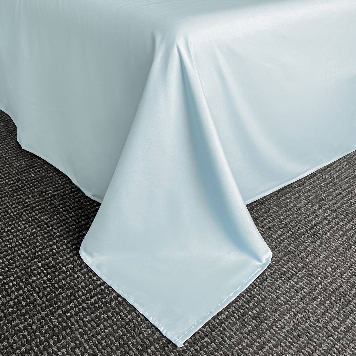 91家纺网 家纺一手货源 找家纺 你好美丽 2026新款柔软水洗棉立体浮雕提花四件套-繁花系列 繁花蓝