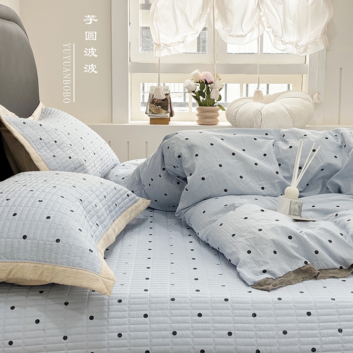 91家纺网 家纺一手货源 找家纺 （总）明玉家纺馆 2026新款古法水洗仿棉床盖四件套