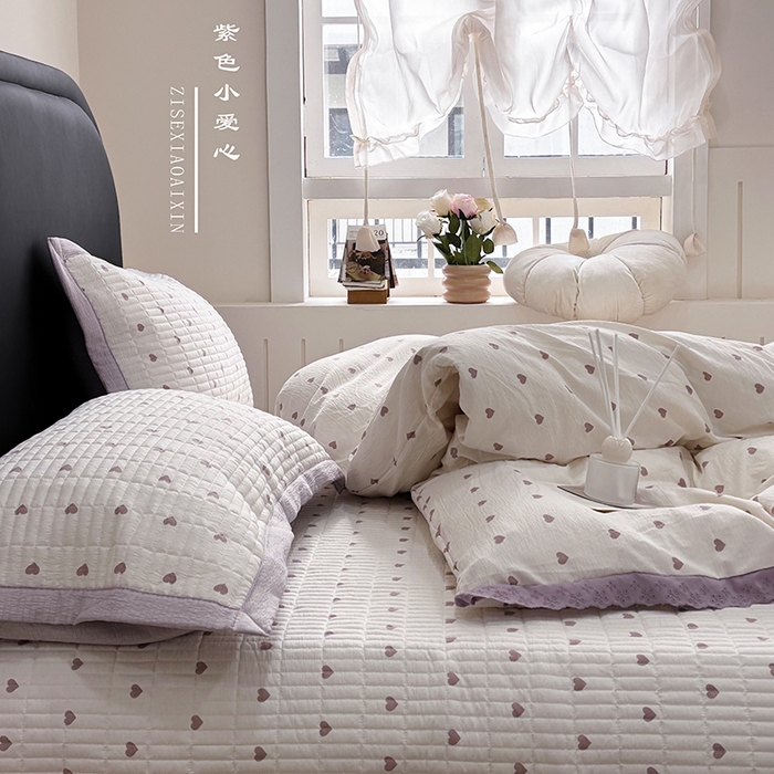 91家纺网 家纺一手货源 找家纺 （总）明玉家纺馆 2026新款古法水洗仿棉床盖四件套