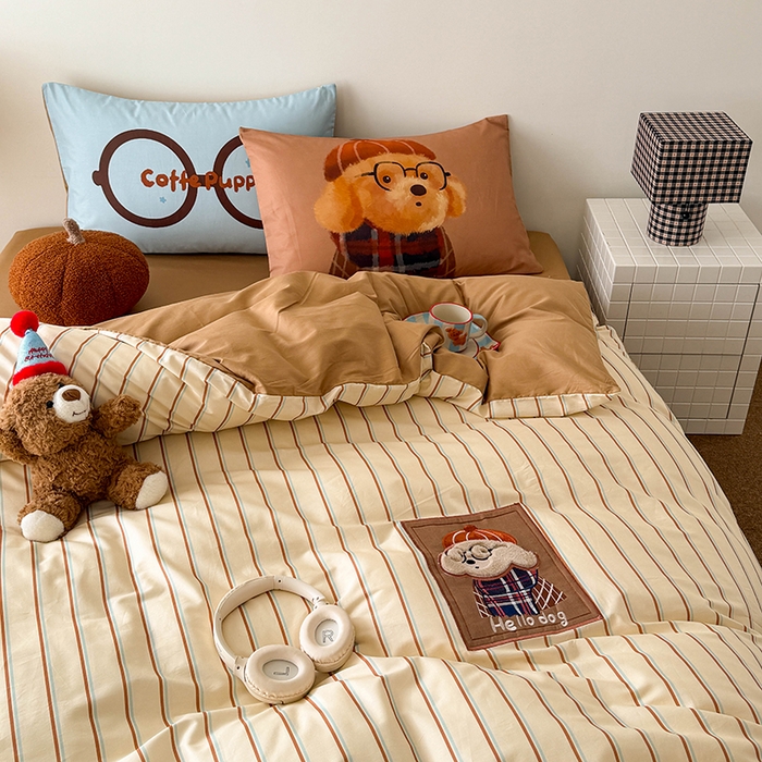 91家纺网 家纺一手货源 找家纺 （总）HL原创 2026春夏新款全棉纯棉13372活性数码贴布绣四件套