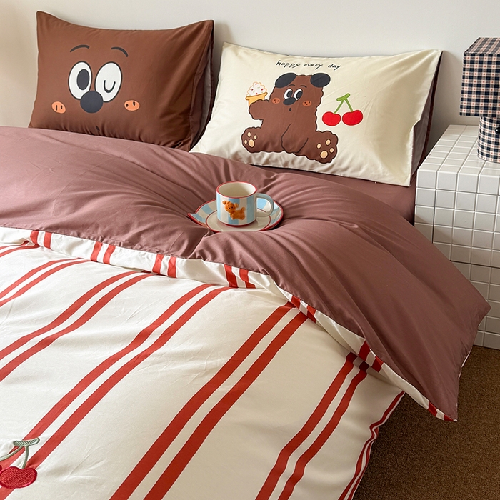 91家纺网 家纺一手货源 找家纺 （总）HL原创 2026春夏新款全棉纯棉13372活性数码贴布绣四件套