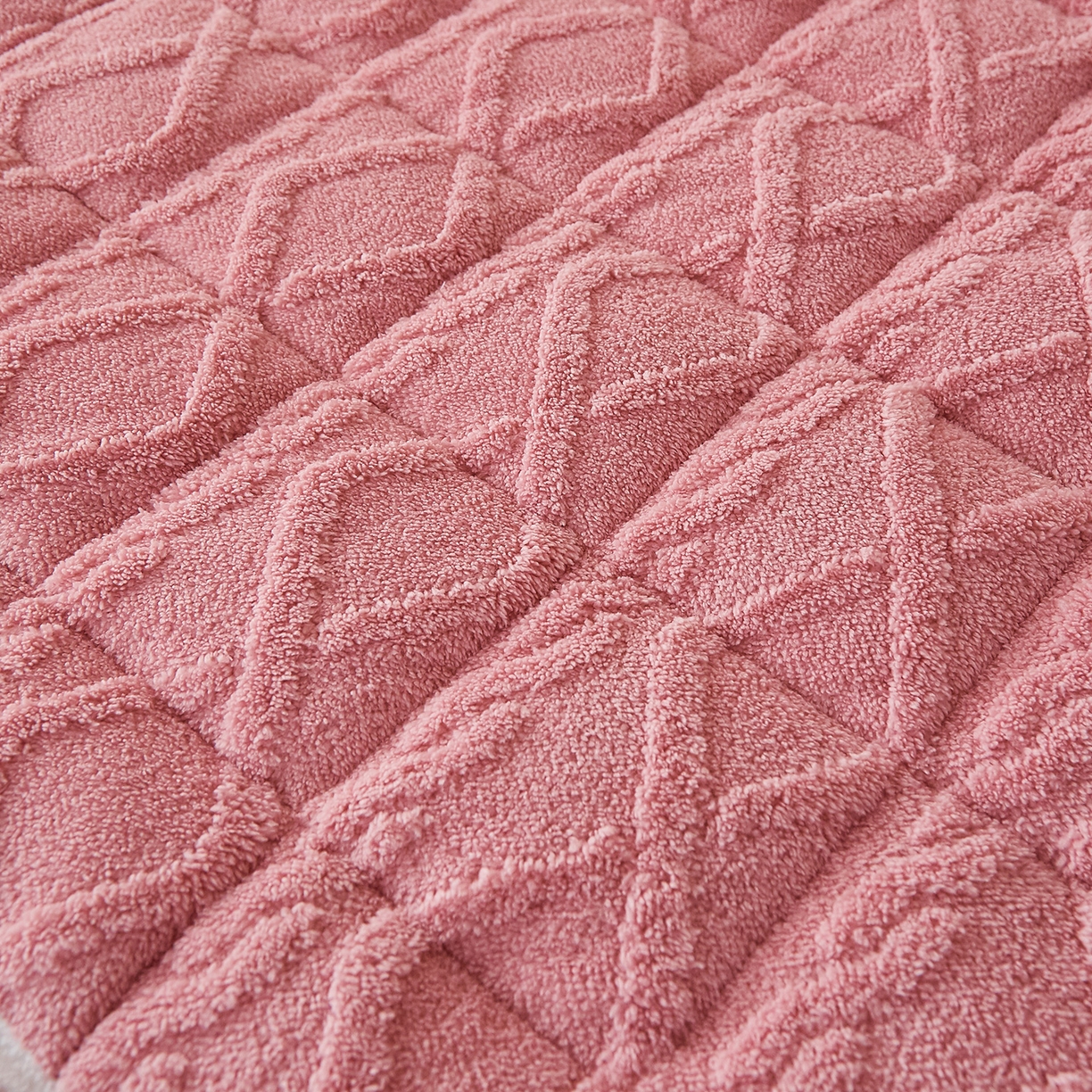 91家纺网 家纺一手货源 找家纺 月茶家纺 2026新款塔芙绒无胶棉磨毛床护垫--学生款 豆沙粉