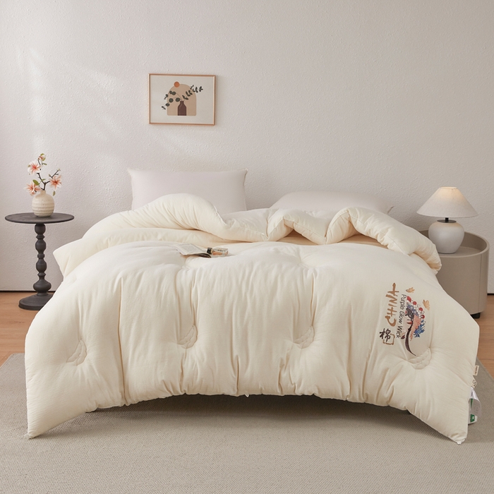 91家纺网 家纺一手货源 找家纺 （总）耀悦家纺 2026新款国潮水洗纯棉大豆纤维原棉春秋被冬被夏被新中式