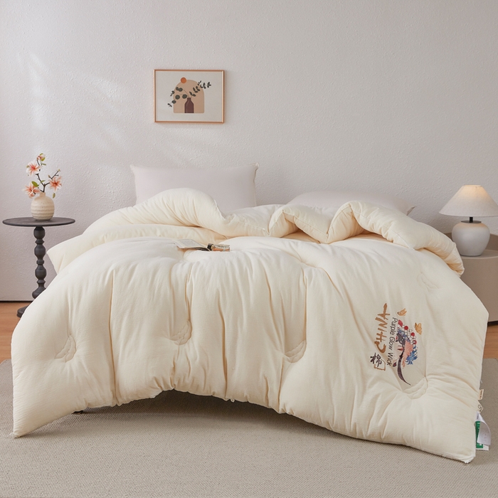 91家纺网 家纺一手货源 找家纺 （总）耀悦家纺 2026新款国潮水洗纯棉大豆纤维原棉春秋被冬被夏被新中式