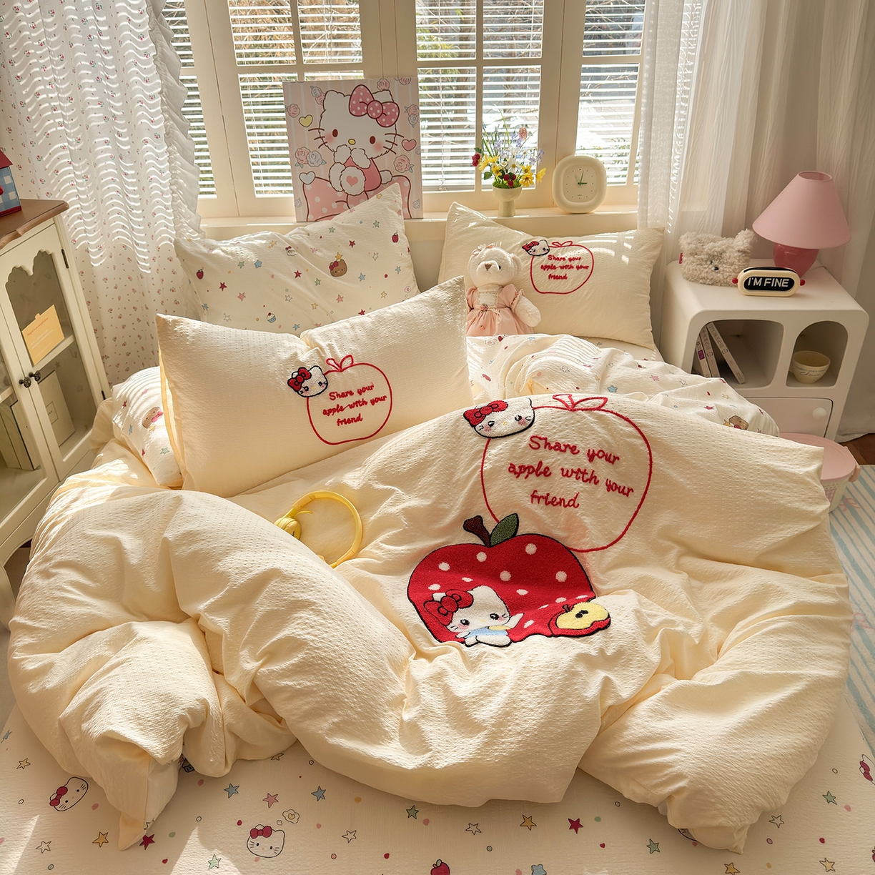 91家纺网 家纺一手货源 找家纺 （总）优承佳生活馆 2026新款高克重超柔泡芙双层纱面料卡通毛巾绣三件套四件套单被套系列