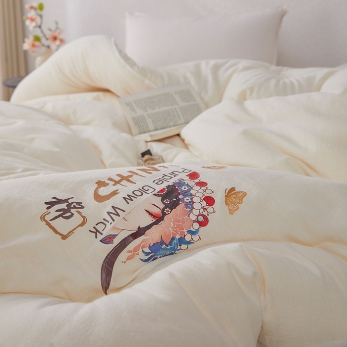 91家纺网 家纺一手货源 找家纺 （总）耀悦家纺 2026新款国潮水洗纯棉大豆纤维原棉春秋被冬被夏被新中式