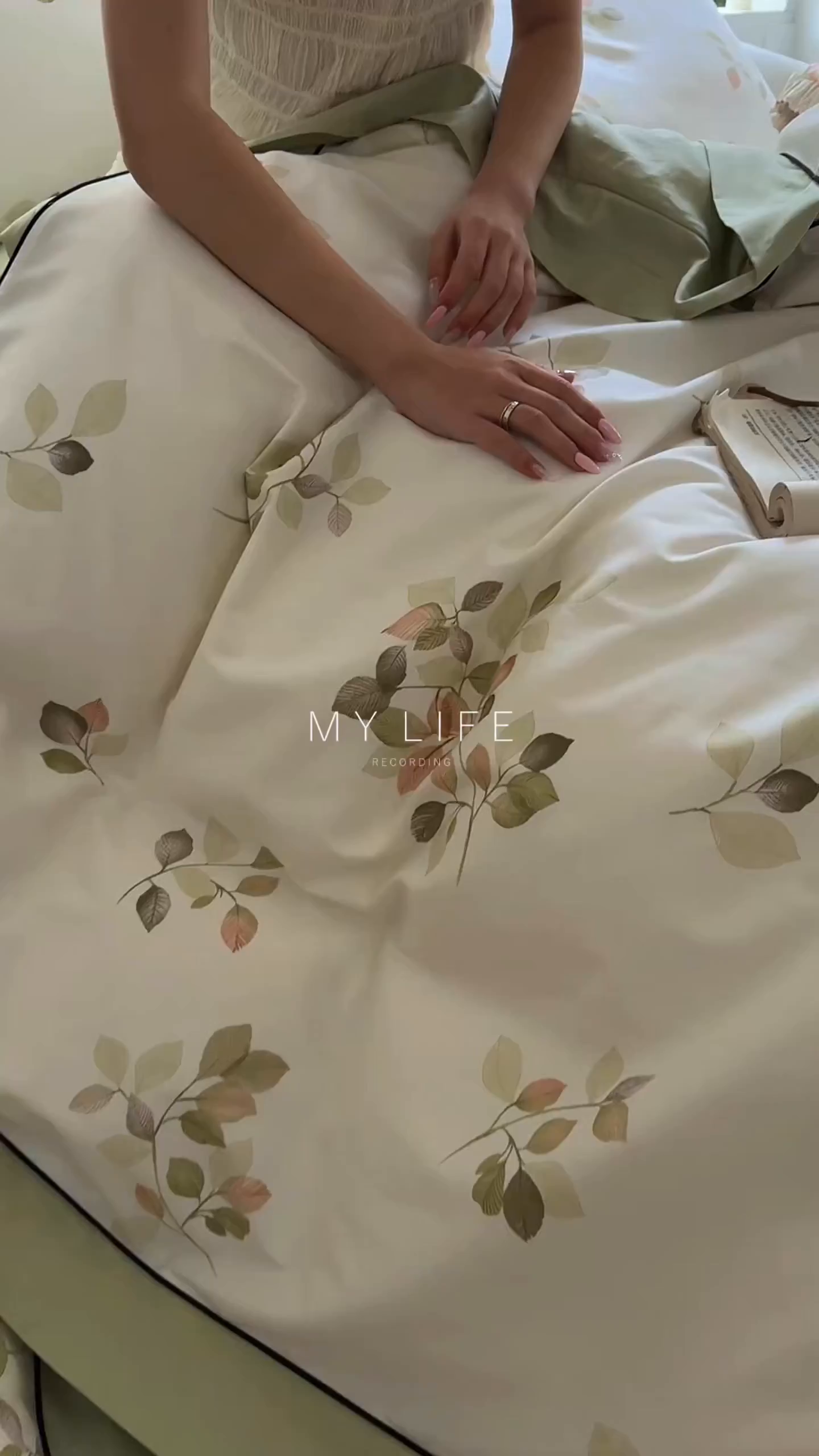 91家纺网 家纺一手货源 找家纺 （总）7V 2026新款嵌绳宽边纯棉四件套13376全棉小清新喷气宽幅长绒棉被套床单床笠套件