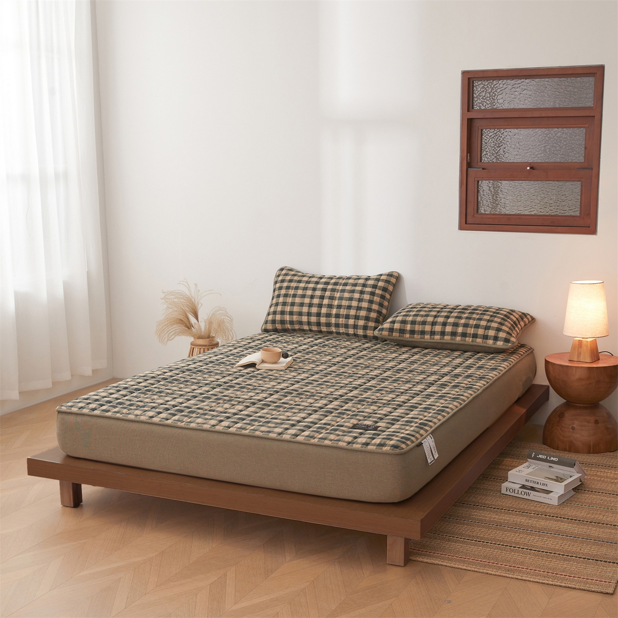 91家纺网 家纺一手货源 找家纺 （总）3C 2026新款全棉水洗棉棉花夹棉床笠