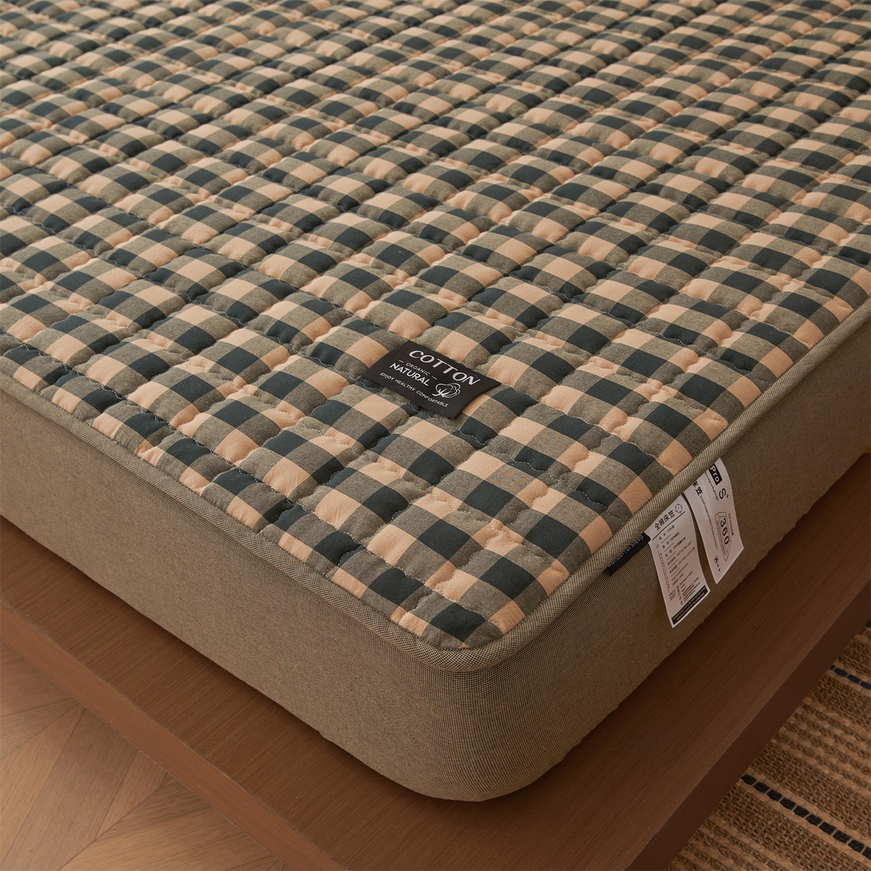 91家纺网 家纺一手货源 找家纺 （总）3C 2026新款全棉水洗棉棉花夹棉床笠