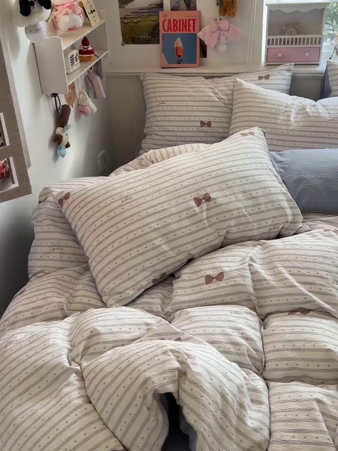 91家纺网 家纺一手货源 找家纺 N先生+V 13814689556 发大图/买家秀 2026春夏新款泡芙云感双层纱四件套 可颂