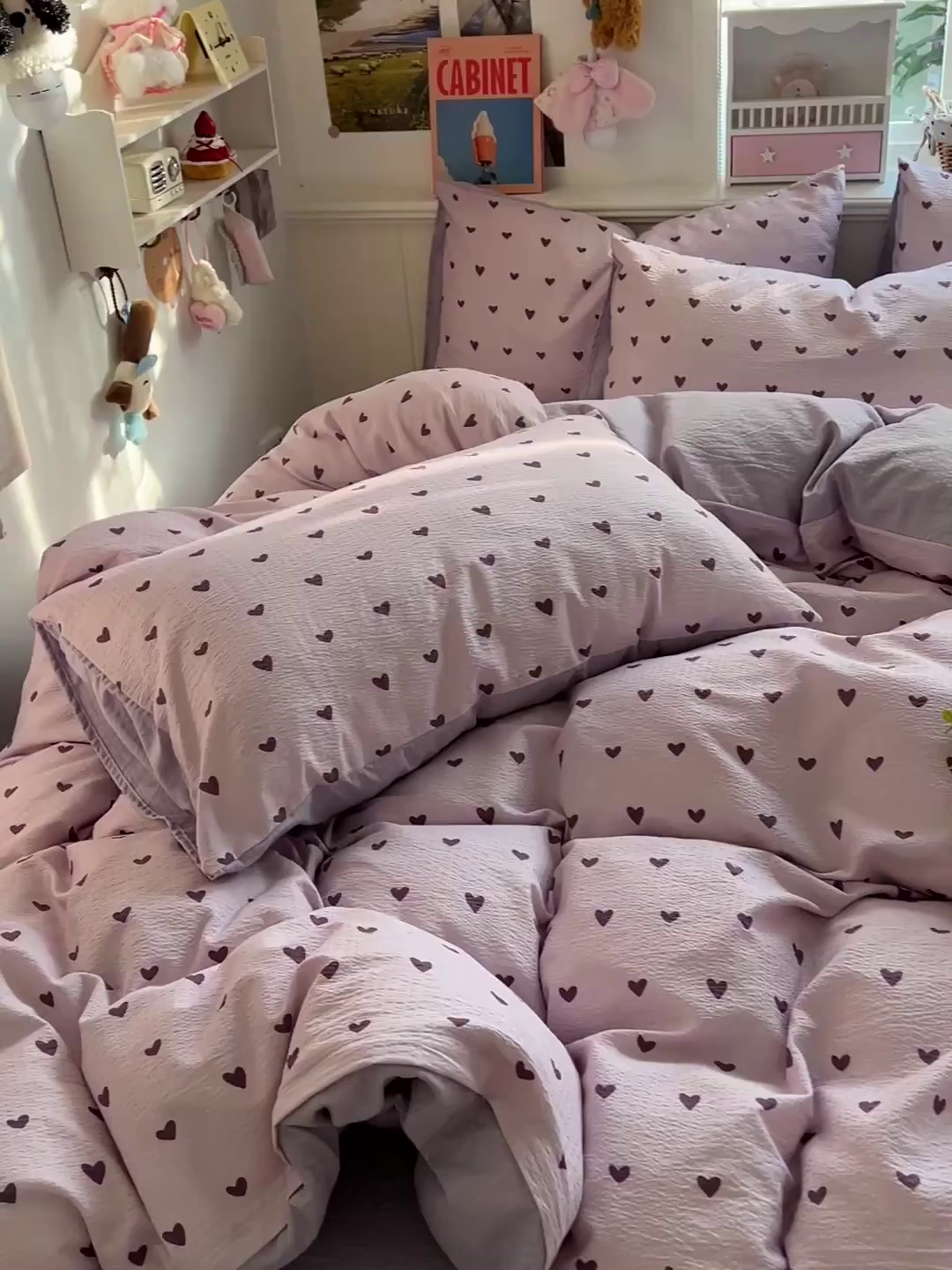 91家纺网 家纺一手货源 找家纺 N先生+V 13814689556 发大图/买家秀 2026春夏新款泡芙云感双层纱四件套 紫色心情