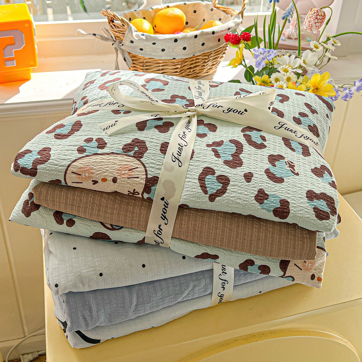 91家纺网 家纺一手货源 找家纺 N先生+V 13814689556 发大图/买家秀 2026春夏新款泡芙云感双层纱四件套 组合图