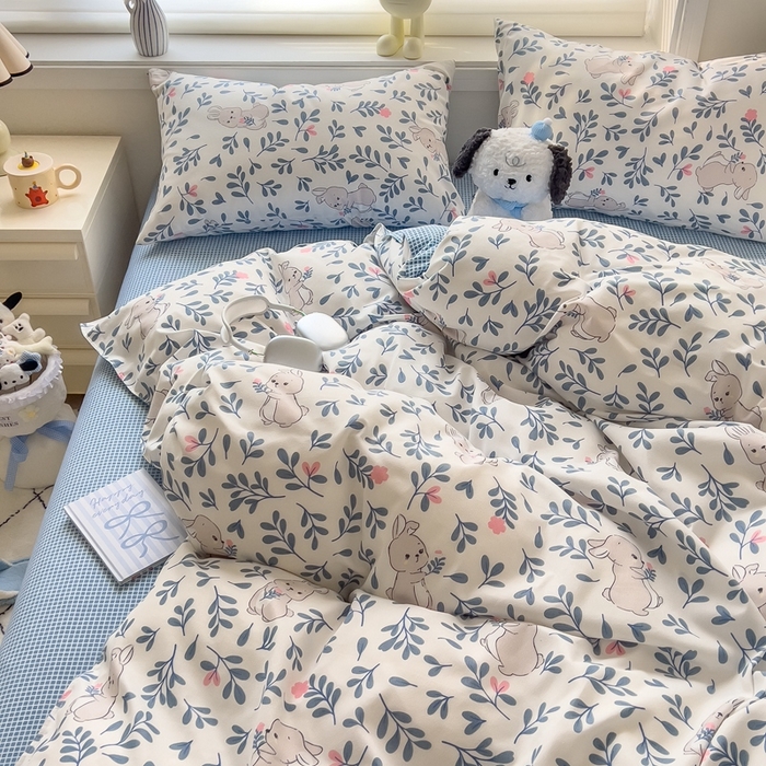 91家纺网 家纺一手货源 找家纺 （总）灿哈家纺 植物羊绒加厚磨毛水洗棉亲肤棉四件套套件单被套单品