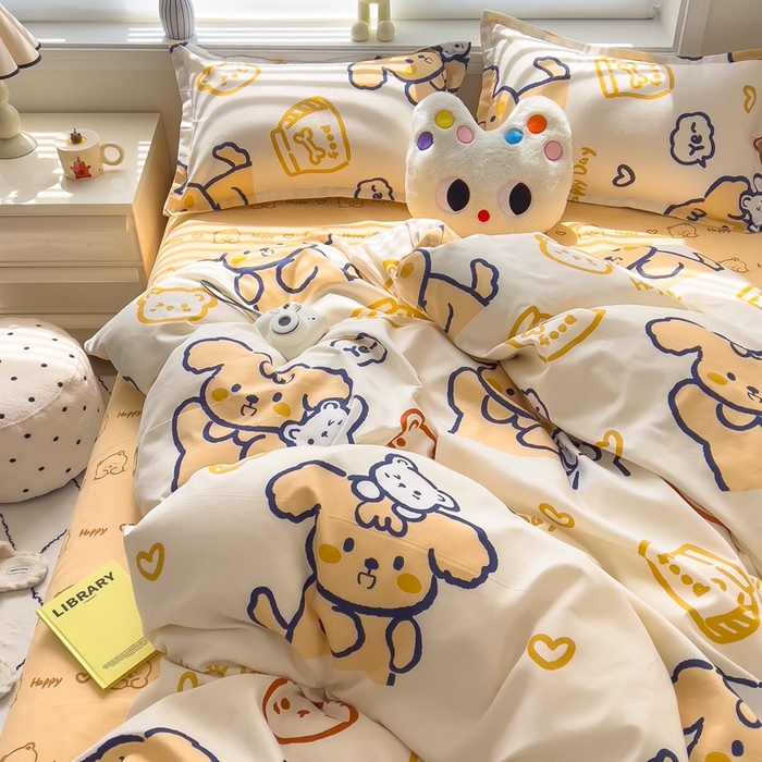 91家纺网 家纺一手货源 找家纺 （总）灿哈家纺 植物羊绒加厚磨毛水洗棉亲肤棉四件套套件单被套单品