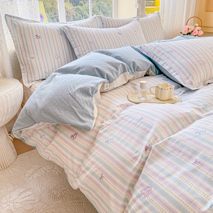 91家纺网 家纺一手货源 找家纺 禧安居 2025新款高支高密活性印染全棉印花四件套全棉四件套三件套被套（支持定制尺寸）马上有钱