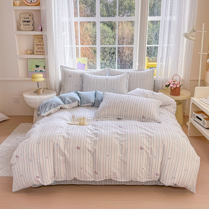 91家纺网 家纺一手货源 找家纺 禧安居 2025新款高支高密活性印染全棉印花四件套全棉四件套三件套被套（支持定制尺寸）马上有钱