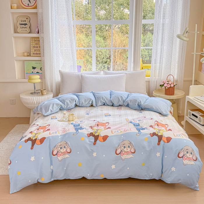 91家纺网 家纺一手货源 找家纺 （总）禧安居 2025新款高支高密活性印染全棉被套单被套（支持定制尺寸）