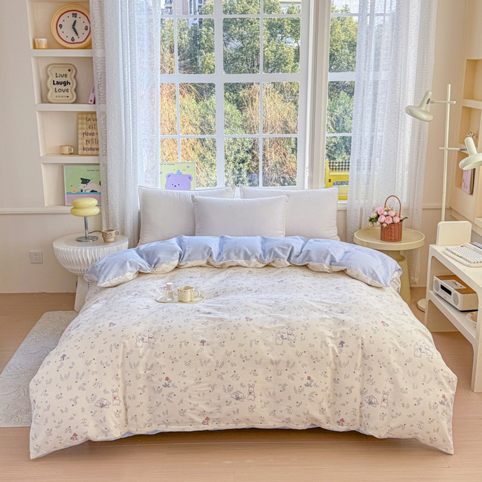 91家纺网 家纺一手货源 找家纺 （总）禧安居 2025新款高支高密活性印染全棉被套单被套（支持定制尺寸）