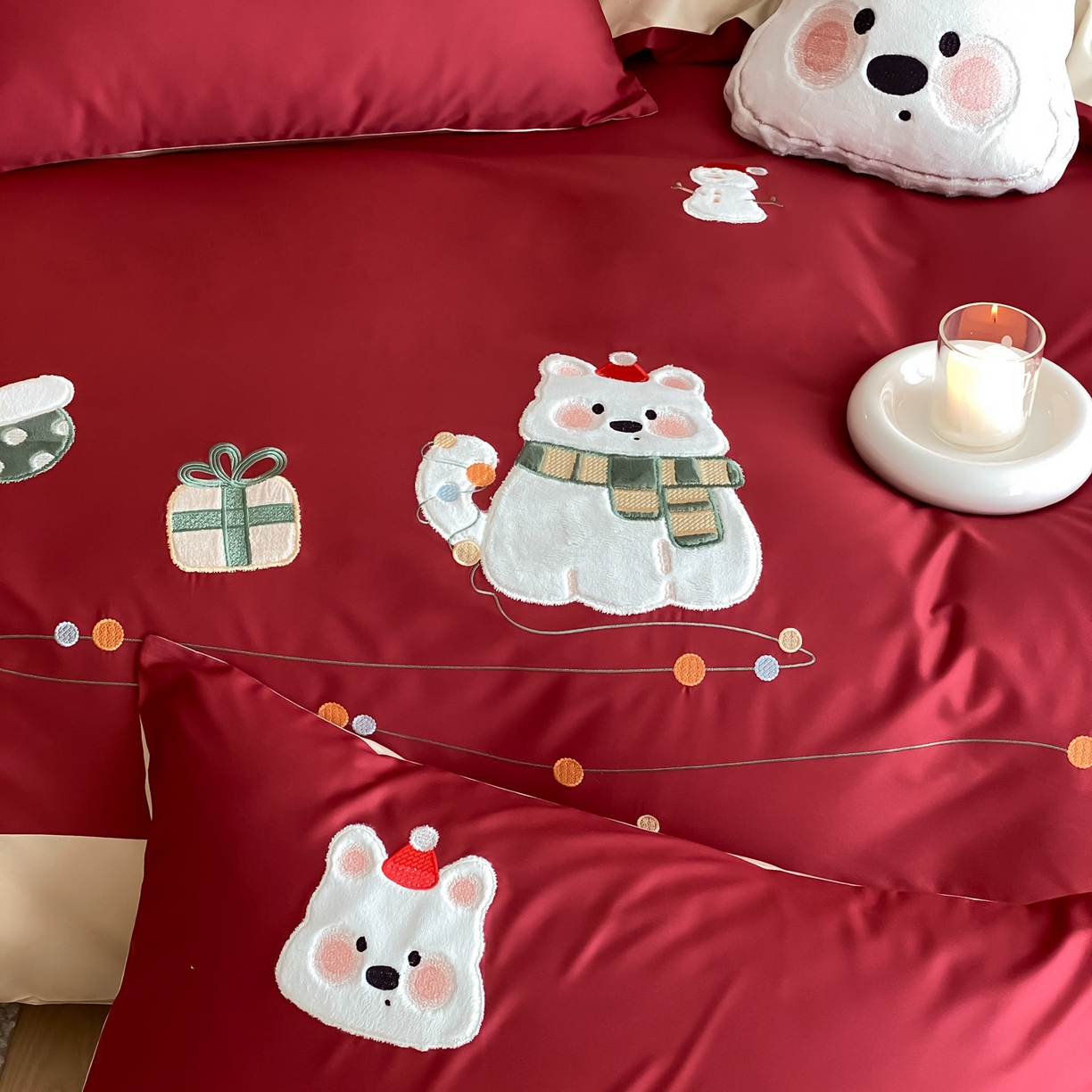 91家纺网 家纺一手货源 找家纺 （总）云栖家居 2026新款50支全棉100S卡通刺绣四件套-小狗团子