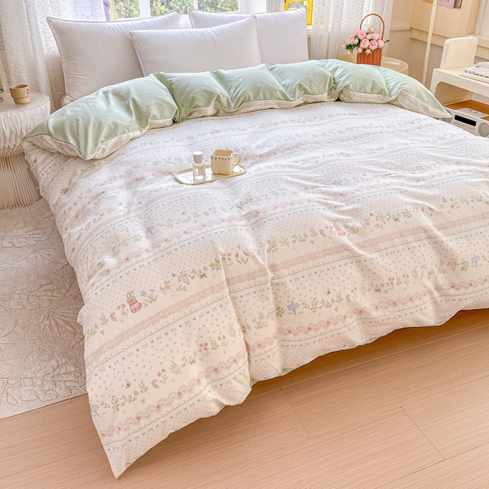 91家纺网 家纺一手货源 找家纺 禧安居 2025新款高支高密活性印染全棉被套单被套（支持定制尺寸）丛林夏梦