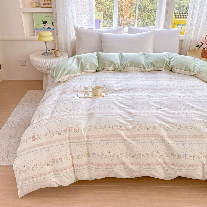 91家纺网 家纺一手货源 找家纺 禧安居 2025新款高支高密活性印染全棉被套单被套（支持定制尺寸）丛林夏梦