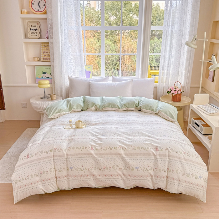 禧安居 2025新款高支高密活性印染全棉被套单被套（支持定制尺寸）丛林夏梦