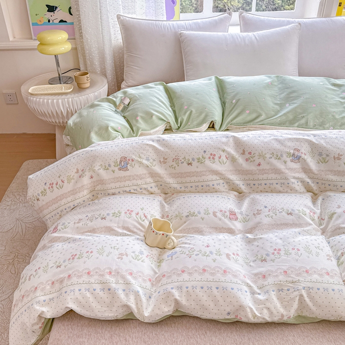 91家纺网 家纺一手货源 找家纺 禧安居 2025新款高支高密活性印染全棉被套单被套（支持定制尺寸）丛林夏梦