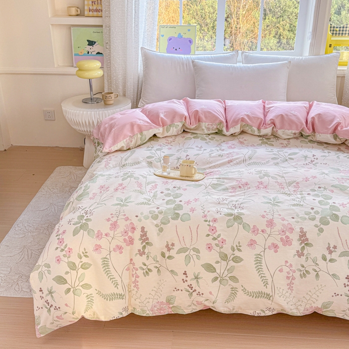 91家纺网 家纺一手货源 找家纺 禧安居 2025新款高支高密活性印染全棉被套单被套（支持定制尺寸）花春城